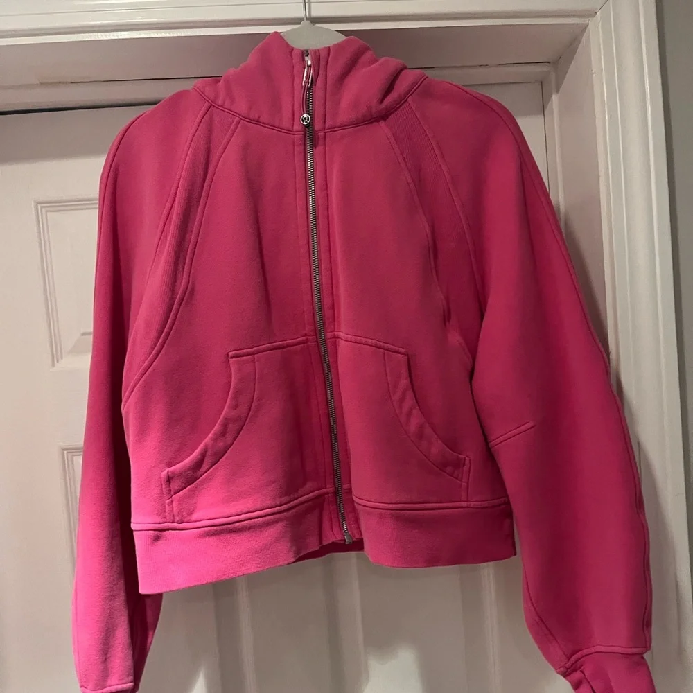 Lululemon full zip sonic pink scuba M/L - Picture 1 of 2